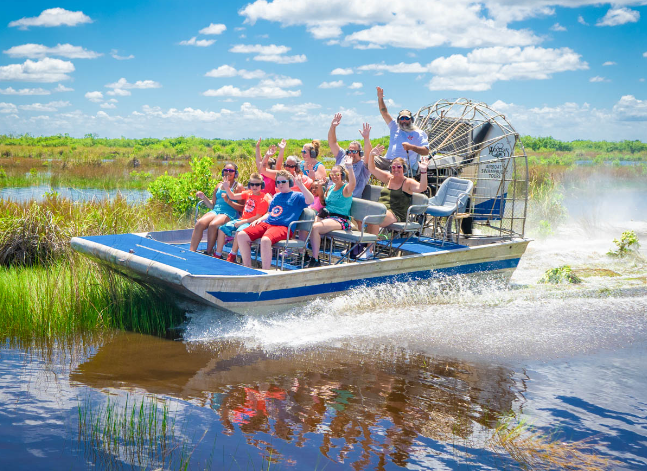 Airboat in Everglades